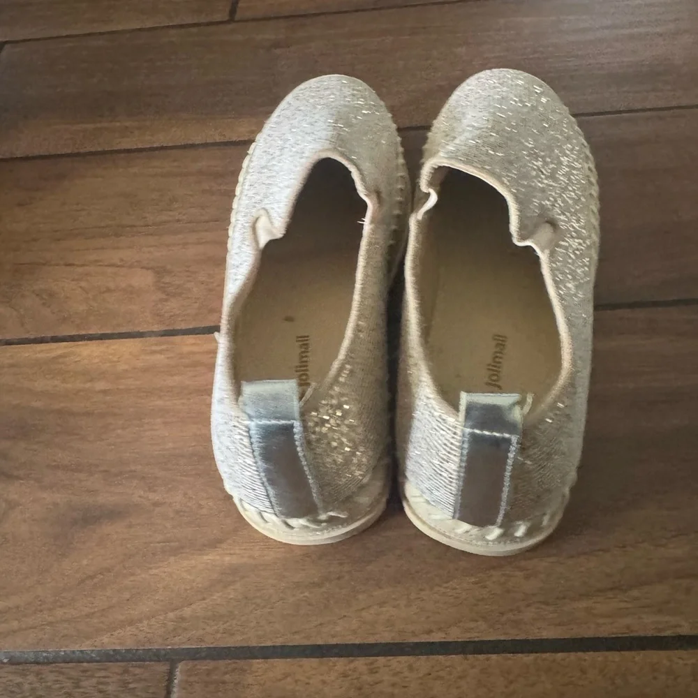 JOLIMALL Woman's rose gold platform slip on sneakers size 9